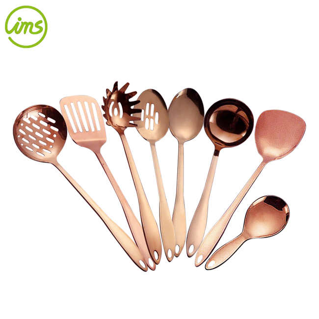 8pcs Rose Gold Plating Kitchen Utensils Set